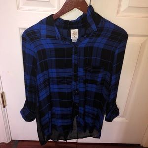 SELF ESTEEM PLAID BUTTON DOWN SHIRT SIZE L